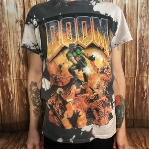 DOOM tshirt tye dye size small vintage